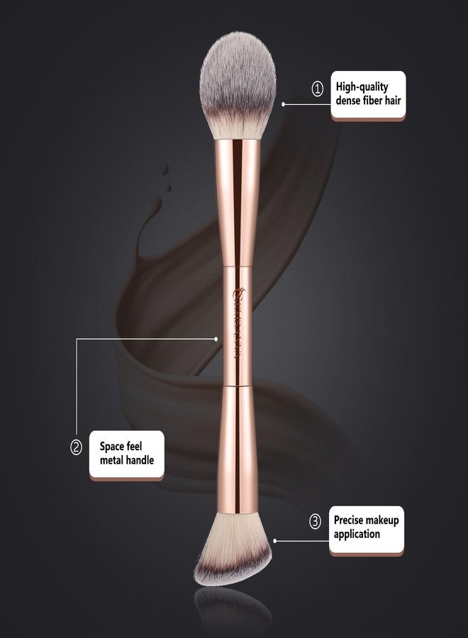 GEMSANVA Foundation Brush & Concealer Brush - Multi-Use Dual Ended Makeup Contour Brush for Cream, Liquid, Powder - Image 3
